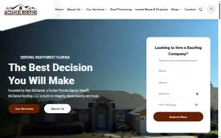 McDaniel Roofing, LLC website