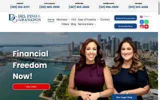 Del Pino & Granados Law Firm of Palm Bay website