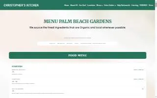 Christopher's Kitchen website