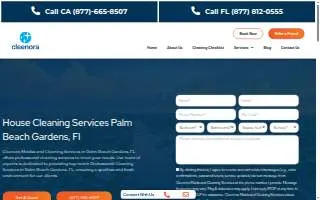 Cleenora Maids and Cleaning Services Palm Beach Gardens website