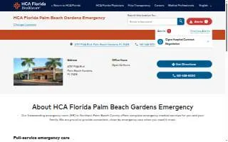HCA Florida Palm Beach Gardens Emergency website