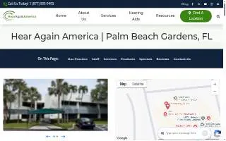 Hear Again America of Palm Beach Gardens website