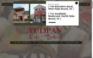 Tulipan Bakery of Palm Beach Gardens website