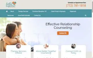 Better Together Counseling website