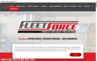 FleetForce Truck Driver Training of Ocala website