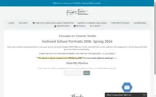 Focused on Forever Studio website
