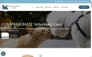 Martin Animal Clinic website