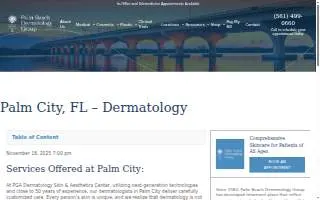 Palm Beach Dermatology Group website