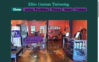 Elite Custom Tattooing website