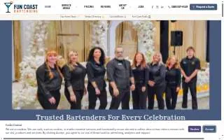 Fun Coast Bartending website
