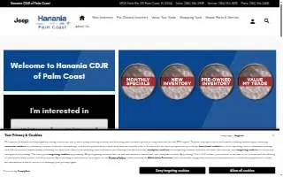 Hanania CDJR of Palm Coast website