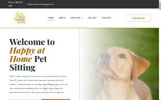 Happy at Home Pet Sitting of Palm Coast website
