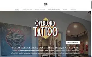 Overlord Tattoo Studio Piercing and Art Gallery website