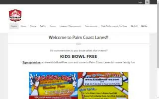 Palm Coast Lanes website