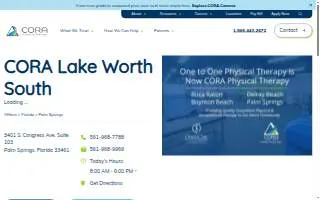 CORA Physical Therapy Lake Worth South website