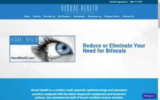 Visual Health and Surgical Center website