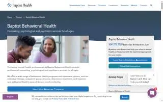 Baptist Behavioral Health - AgeWell Center website