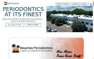 Beaches Periodontics and Implants of Palm Valley website