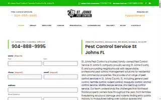 St. Johns Pest Control of Palm Valley website