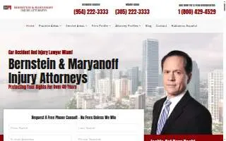 Bernstein & Maryanoff Injury Attorneys of Palmetto Bay website