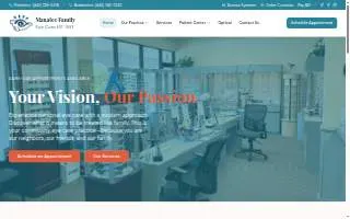 Manatee Family Eye Care website