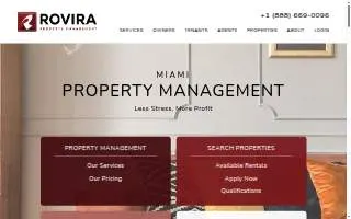Rovira Property Management of Palmetto Bay website