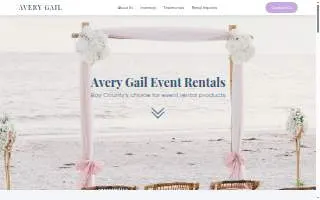 Avery Gail Event Rentals of Panama City website