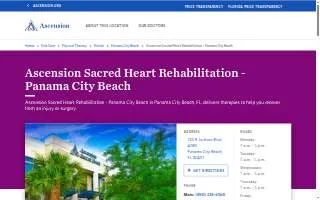 Ascension Sacred Heart Rehabilitation - Panama City Beach website