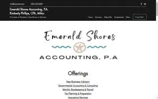 Emerald Shores Accounting, P.A. website