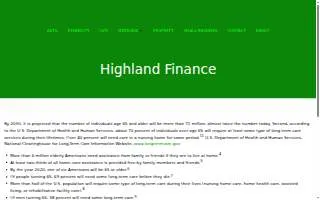 Highland Finance website