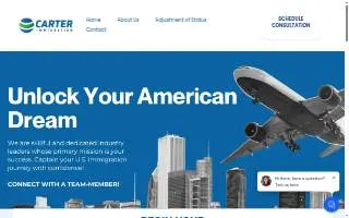 Carter Immigration Consulting website