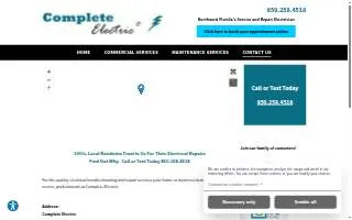 Complete Electric of Panama City website
