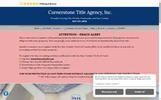 Cornerstone Title Agency, Inc of Panama City website