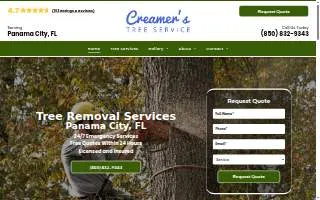 Creamer's Tree Service of Panama City website