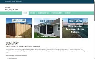 Gulf Fence & Construction Company of Panama City website