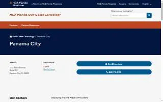 HCA Florida Gulf Coast Cardiology - Panama City website