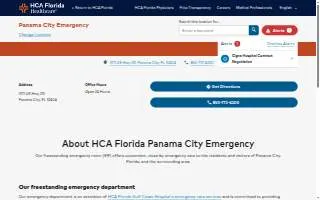 HCA Florida Panama City Emergency website