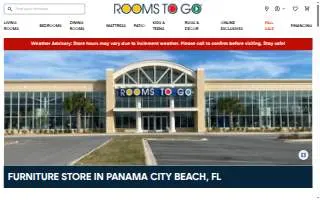 Rooms To Go of Panama City website