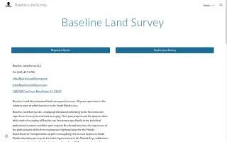 Baseline Land Survey of Parkland website