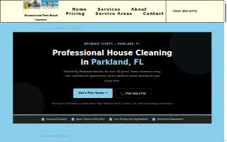 Clean Florida - House Cleaning Service website