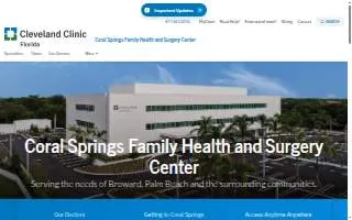 Coral Springs Family Health and Surgery Center of Parkland website