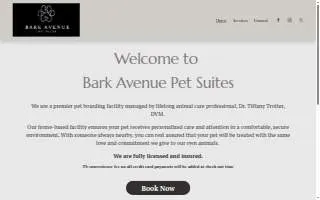 Bark Avenue Pet Suites website