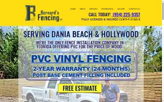 Bernard's Fencing Company LLC of Pembroke Pines