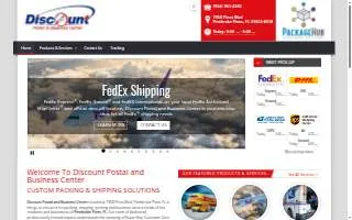 Discount Postal & Business Center website