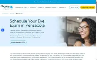 Clarkson Eyecare of Pensacola website