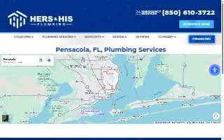 Hers & His Plumbing of Pensacola website