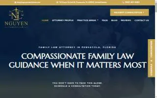 Nguyen Family Law of Pensacola website