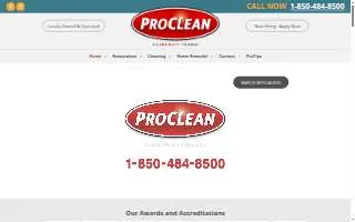 ProClean of Pensacola website
