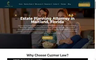 Cuzmar Law, PLLC of Pine Hills website