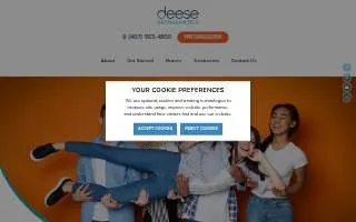 Deese Orthodontics website